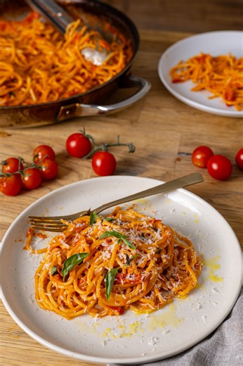 This recipe for Cherry Tomato Spaghetti Sauce is perfect when your...