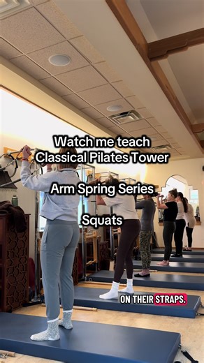 Classical Pilates Tower: Arm Spring Series Squats
