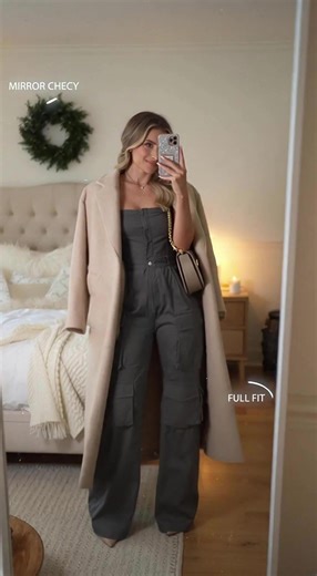 This strapless cargo jumpsuit is the outfit for holiday parties 🔥 #jumpsuitstyle #partyoutfit #streetwearfashion #winterfits #tiktokmademebuyit