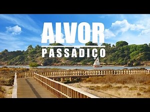 Alvor beach boardwalk walkway - Algarve - Portugal HD