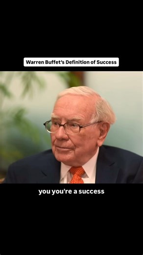 What is success? Warren Buffet’s Definition #warrenbuffett #success #inspiration #life #shorts