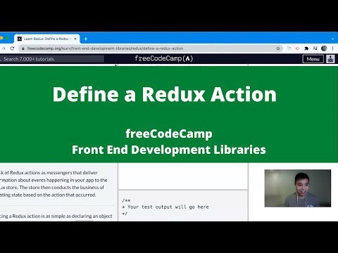 Define a Redux Action (Front End Development Libraries) freeCodeCamp tutorial