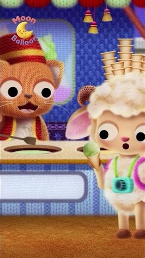 Moon Balloon | 🐑Eat Yummy Ice Cream With Baby Sheep✨#shorts #relaxingmusicforbabies