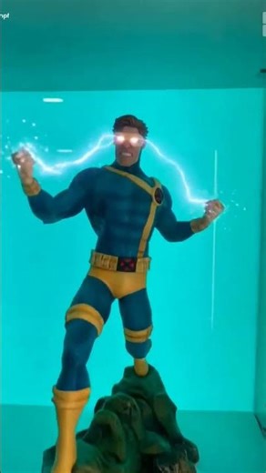 Marvel’s X-Men Cyclops is really to laumch his optic blast. video made with NaukNauk AI App.