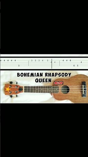 Bohemian rhapsody Queen fingerpicking fingerstyle tab ukulele tutorial