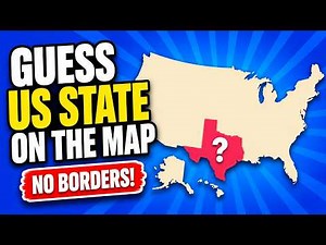Can You Guess All 50 US States Without Borders? 🇺🇸 Map Quiz