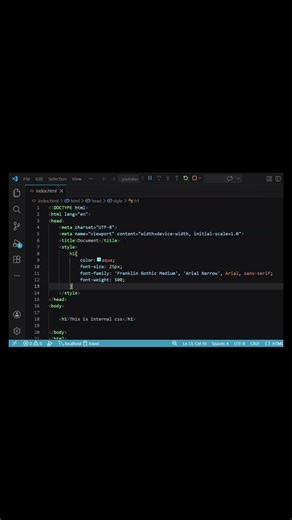 3 Types of CSS Explained 🔥 | Inline, Internal & External CSS (Beginner Friendly ✨) #tech #shorts