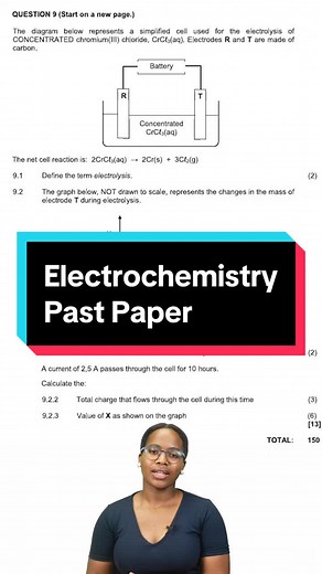 Grade 12 Electrochemistry Exam Question Tips