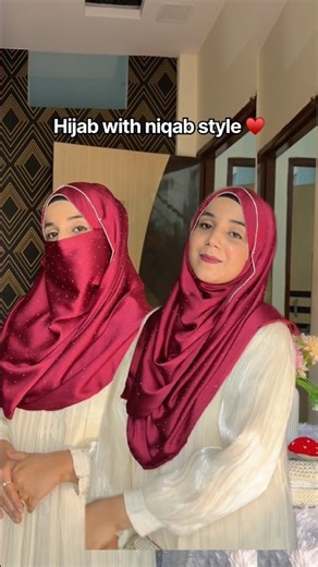 Hijab with niqab style || wedding hijab style #hijab #hijabstyle #hijabtutorial #iqra