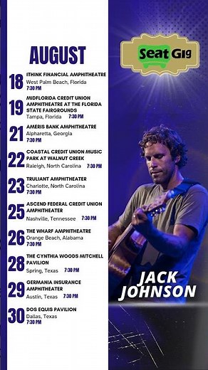 Jack Johnson – Tour 2026 🌊🎸