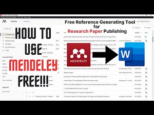 How to use Mendeley reference manager | Complete Tutorial | How to add references in MS Word Easily