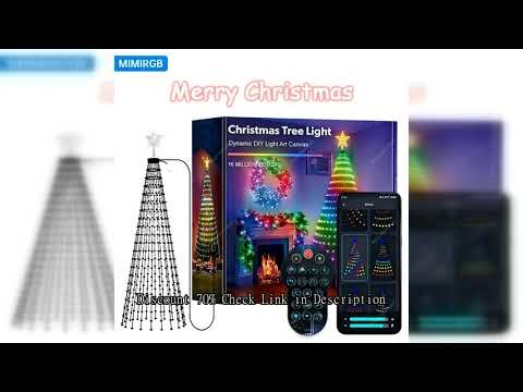 Smart Christmas Tree Lights with Remote & App Control 400 RGB LED Beads Music Sync Timer for Festive