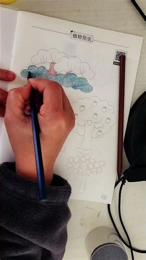 coloring video of a beautiful tree 14122025 #shorts #coloringvideos