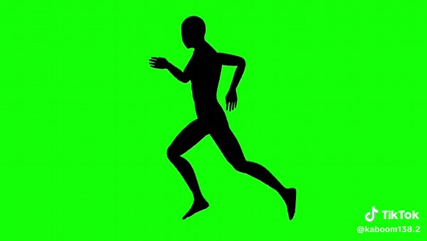 Green screen man running | hood irony