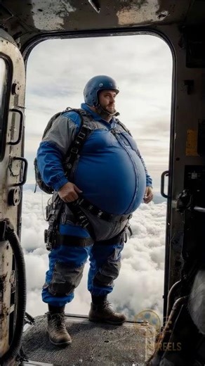 Overweight Man Jumps From Plane With Parachute — What Happens Next? 😱🔥 | #shorts #funny
