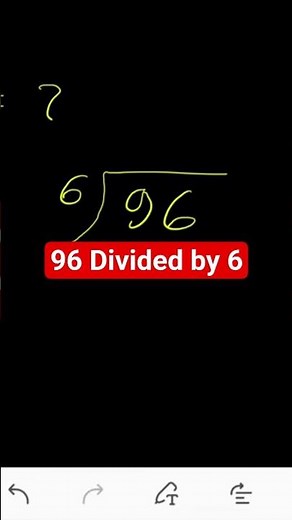 96 Divided by 6 #maths