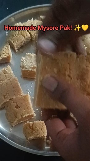 Perfect Homemade Mysore Pak Recipe | Soft & Melt-in-Mouth Sweet 😍💛