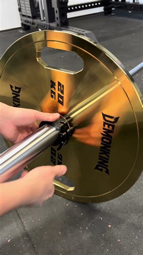 New Aluminum Collar test! #demonking #demonkingfitness #fitness #barbellcollars