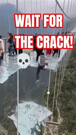 BS Detective: Glass Bridge CRACKS Under Tourists?! 🕵️‍♂️ (Real vs. Prank)