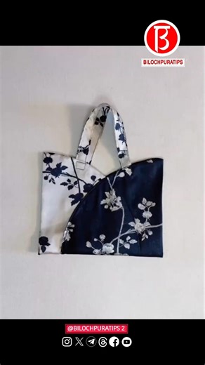 A bag that can be completed by cutting two circles is simple and beautiful. Let's get started.