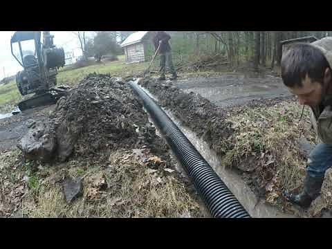 Installing a small culvert pipe