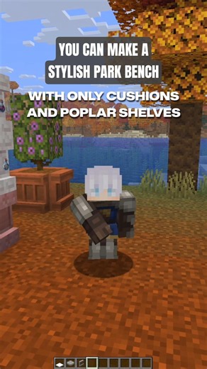 Poplar shelves plus Cushions equal Stylish park bench in new Minecraft update