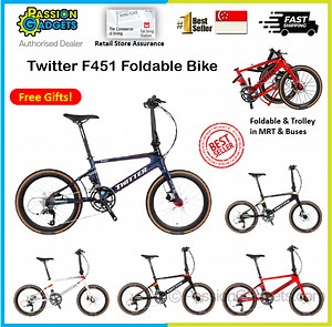 Twitter F451 Mini Velo 22Speed Carbon Foldable Folding Bike SRAM Rival Hydraulic Disc Brake Shimano MT200 Reach GT