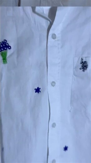 Hand embroidery designs for mens shirts🤍#embroidery #shirts #handmade #craft