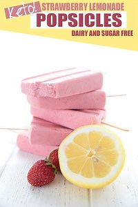 Keto Strawberry Lemon Popsicles