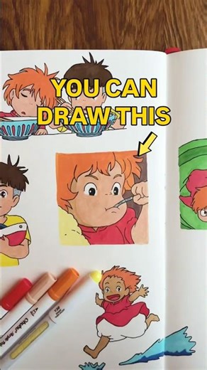 Let’s draw adorable Ponyo!
