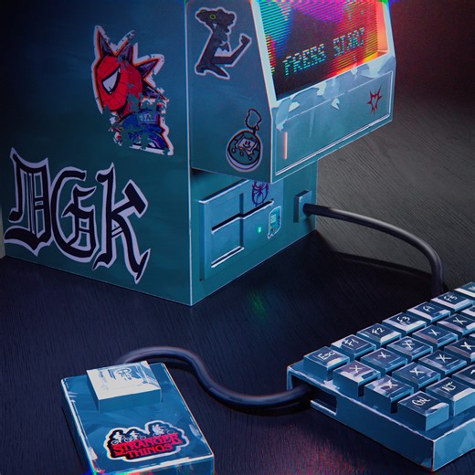 Stylized 3D Retro PC | Concept Art, Naje