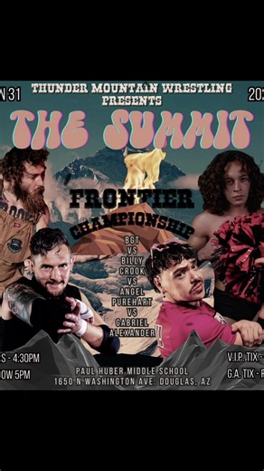 @ThunderMountainWrestling The Summit January 31st Douglas Az #WWE #AEW #TNA #thundermountainwrestling #prowrestling