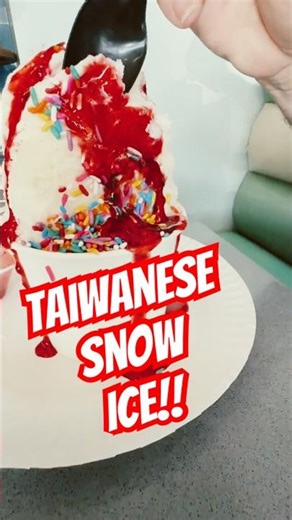 The way they make Taiwanese snow ice is actually satisfying 🎯 #foodasmr #shortsfeed