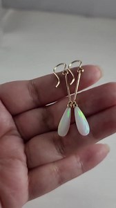 Opal Earrings, October Birthstone /handmade Jewelry/ Opal Long Dangle Earrings, Gold Opal Earrings, Dainty Gemstone Earrings, Minimalist - Etsy