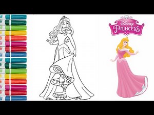 Coloring Disney Princess Aurora from Sleeping Beauty! | DIY Disney Coloring Pages
