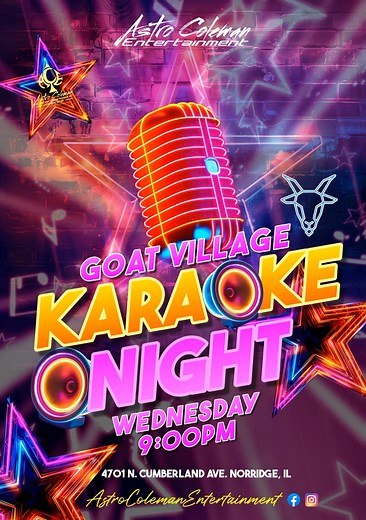 It's Wednesday! Come in for friends, fun and karaoke! 9pm | Astro Coleman Entertainment