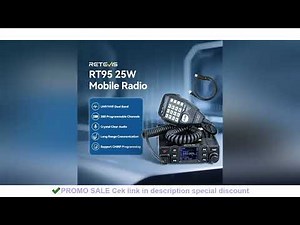 Retevis RT95 Mobile Ham Radio Two-way Car Radio VHF UHF Dual Band Mobile Radio Station Transceiver B