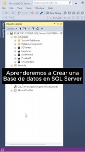 Aprenderemos a crear una Base de datos en SQL Server | FullExcelperu | Facebook