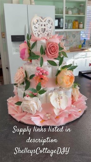 DIY Diaper Cake Tutorial 🎀 Budget Baby Shower Gift That Looks EXPENSIVE!