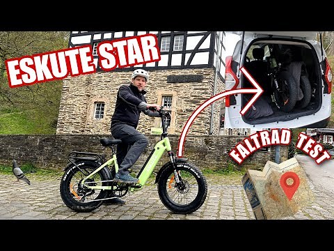 Eskute Star Ebike Pedelec Fatbike im Test Review Elektro Faltrad Klapprad mit 20 Zoll Fat Reifen