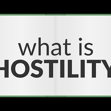 Hostility | meaning of Hostility
