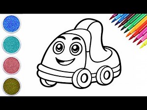 Cute Cartoon Car Drawing Tutorial | Easy Vehicle Drawing for Kids