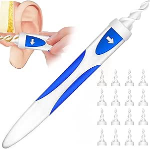 Q Grips Earwax Remover, Silicone Ear Wax Removal, Soft Q-Grips Ear Wax Remover, Q Grips Earwax Remover for Adults, Ear Wax Removal Tool with 16 Tips, Reusable Ear Cleaner Earwax Removal Kit