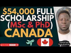 Fully Funded MSc & PhD in Canada 🇨🇦 | Up to $54,000 Stipend | IELTS Waiver available