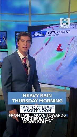 Heavy rain coming tonight into tomorrow morning on Central Coast
