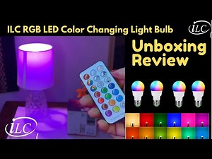 ILC RGB LED Remote Controlled Color Changing Light Bulbs. Amazon find | Review and Unboxing.