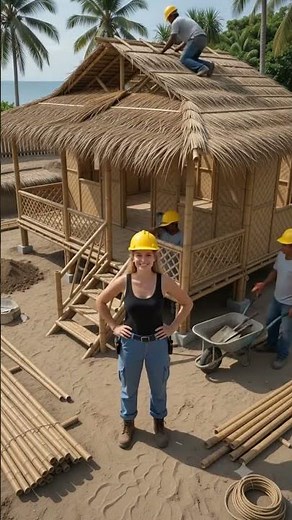 Building a Luxury Bamboo House from Scratch 🏡 | Full Construction Timelapse (Before to After)