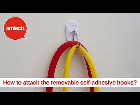 How to attach the removable self-adhesive hooks to a wall?