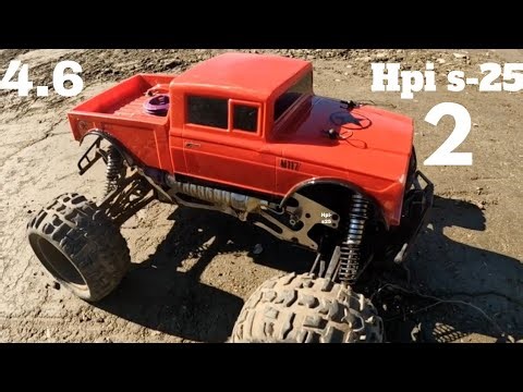 Hpi savage nitro...bashing on the fly 2!..#hpiracing #nitrorc #hpisavage4.6