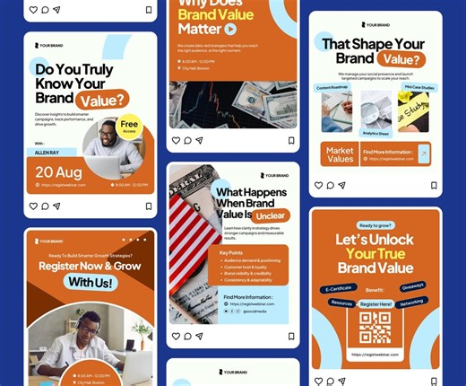 Webinar Social Media Templates | Canva Instagram Post and Story Designs for Events, Coaches & Agencies - Etsy